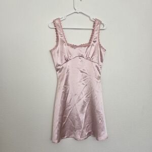 Princess Polly Berlin Satin Mini Dress Pink Size US 4